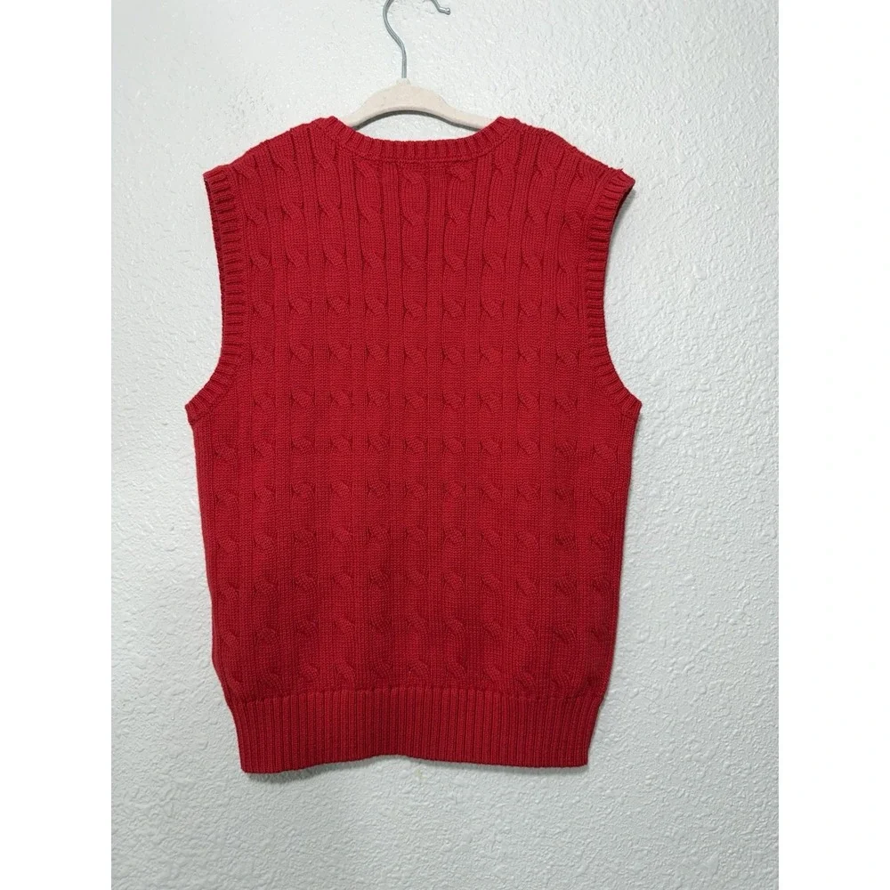 Boys Ralph Lauren Red Vest 8 Preppy School Cotton Classic Dressy